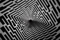 Surreal maze background 3D ai illustration