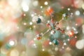 Surreal minimalistic molecular structure with vibrant colors for creative design Royalty Free Stock Photo