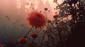 Surreal Monochromatic Masterpieces: Flowers At Sunrise In Unreal Engine 5