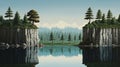 Surreal Natural Resources: A Digital Painting Of Symmetry And Balance