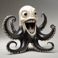 Surreal Octopus Figurine With Teeth: A Nod To 1920s Cartoon Characters