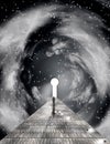 Keyhole in space Royalty Free Stock Photo