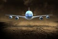 Surreal Passenger Airline Jet, Desert