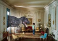 Surreal Pet Dinosaur, Imagination, Girl, Children Royalty Free Stock Photo