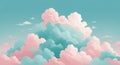 Surreal Pink Cloud Horizon - AI Generated Royalty Free Stock Photo