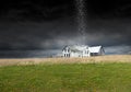 Surreal Rain Storm, Weather, Farm, Barn, Farmhouse