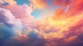 Surreal Rainbow Clouds at Sunset Royalty Free Stock Photo