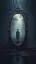 Surreal Reflections, The Cursed Mirror and the Trapped Soul, Fantasy cinematic art