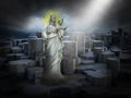 Surreal Religion, Heaven, Angel, Baby Jesus Royalty Free Stock Photo