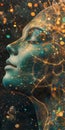 Surreal Representation of Connected Data Points in a Human Face
