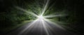 Surreal Road, Highway, Bright Light Royalty Free Stock Photo