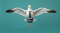 Surreal Seagull: Hyper-realistic Animal Illustration In Business Suit