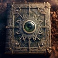 surreal spellbook spirit creepy with one eye mystical creepy , generated by AI Royalty Free Stock Photo