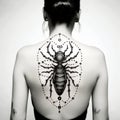 Surreal Spider Tattoo: A Captivating Woman\'s Back Art