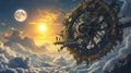 Floating Clockwork Dimension â Surreal Gear System Art for Steampunk Games & Sci-Fi
