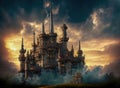 Surreal Steampunk Evil Halloween Castle