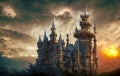 Surreal Steampunk Evil Halloween Castle