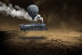 Surreal Steampunk Steam Train Locomotive Royalty Free Stock Photo