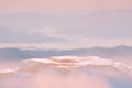 Surreal stone podium nature landscape outdoor on sky pink blue pastel soft cloud blurred background.Beauty cosmetic product Royalty Free Stock Photo