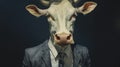 Surreal Street Style: A Cow In A Suit And Tie