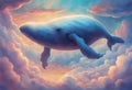 Surreal Swimming Whale