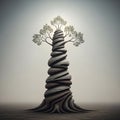 A surreal tree-like structure with a Royalty Free Stock Photo