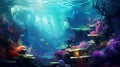 Surreal Underwater World Painting