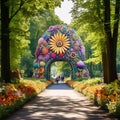 Surreal and Vibrant Park Scene in Riga& x27;s Hidden Oasis