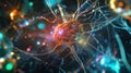 Surreal visualization of a synthetic network symbolizing the complexities of artificial intelligence