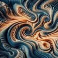 Surreal wave pattern with distorted and surreal forms, photore