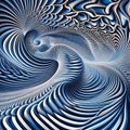Surreal wave pattern with optical illusions, photorealistic v