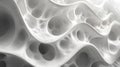 Surreal white fluid forms with a porous, organic texture,. Generated AI