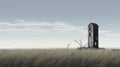 Surreal Windmill In Muted Tones: Naturecore Abandoned Spaces