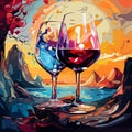 Surreal Wine-Themed Artwork: Gateway to a Dreamlike World