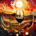 Surreal Wine-Themed Artwork: Gateway to a Dreamlike World