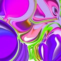 lilac and purple abstract illustration,collaboration styles,psychedelic,3D, Royalty Free Stock Photo