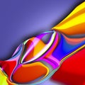 Surrealism,multicolored abstract illustration,on a blue gradient background,banner, decor Royalty Free Stock Photo