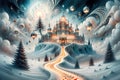 Surrealism abstraction of love and the choice of dreams, love in a parallel universe.