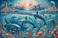Surrealism abstraction of love and the choice of dreams, love in a parallel universe.