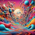 Surrealist background, ultra detailed, colorful - 1