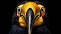 Surrealist Photography: African Bird With Big Yellow Eyes