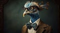 Surrealist Photography: Spectacular Peacock With Glasses In Baroque Style