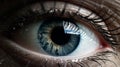 Surrealist Subconsciousness: Eerily Realistic Close-up Of Blue-lensed Eye Royalty Free Stock Photo