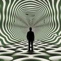 Surrealistic Elements In A Distorted Tunnel: Exploring Spiritual Meditations And Realistic Perspectives