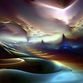 A surrealistic fractal landscape