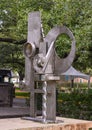 Surrealistic metal sculpture campus Southern Methodist University in Dallas, Texas