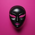 Surrealistic Minimalist Illustration: Envy, Evil, And Dark Mask