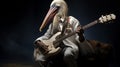 Surrealistic Portraits: Pelican In Guitar - Epic Celebrity Mashups And Photorealistic Art