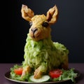 Surrealistic Vegetable Lamb Plate: A Photobashing Delight