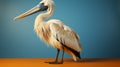 Surrealistic White Pelican Animation With Minimalist Aesthetics